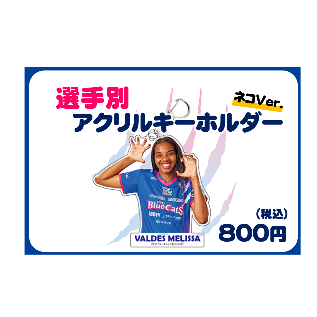 選手別アクリルキーホルダー ネコver. 売切れ